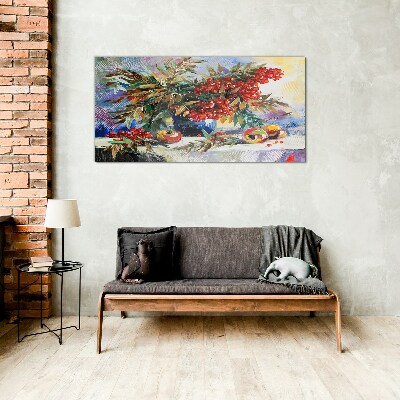 Tableau verre imprimé Bouquet de fruits au sorbier