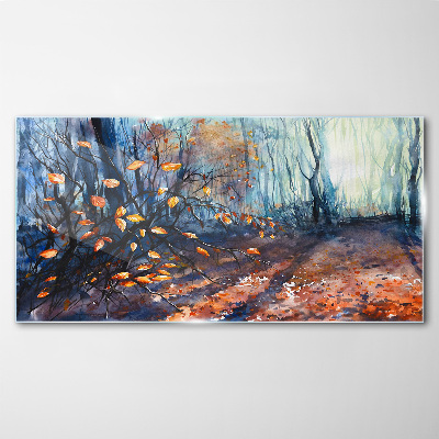 Tableau en verre Allée d'automne