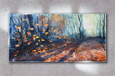 Tableau en verre Allée d'automne