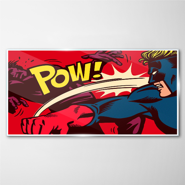 Tableau imprimé sur verre Super-héros en action