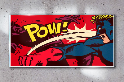 Tableau imprimé sur verre Super-héros en action