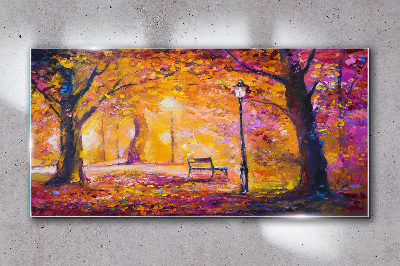 Tableau verre imprimé Automne doré dans le parc