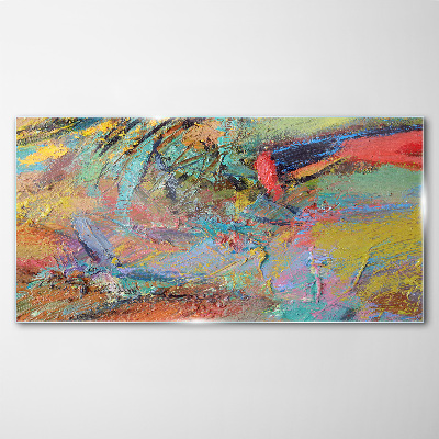 Tableau imprimé sur verre Paysage abstrait coloré