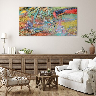 Tableau imprimé sur verre Paysage abstrait coloré