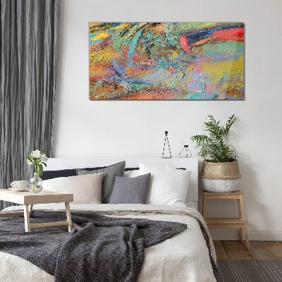Tableau imprimé sur verre Paysage abstrait coloré