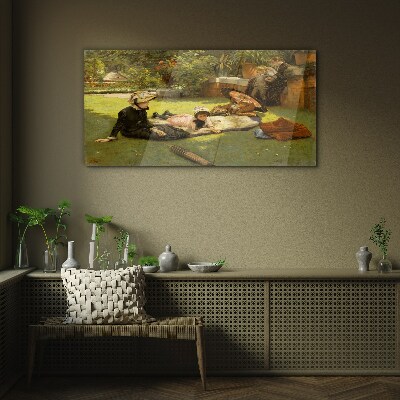 Tableau verre imprimé Un après-midi d'été dans le jardin