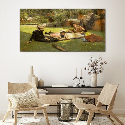 Tableau verre imprimé Un après-midi d'été dans le jardin