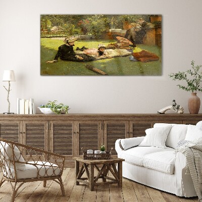 Tableau verre imprimé Un après-midi d'été dans le jardin