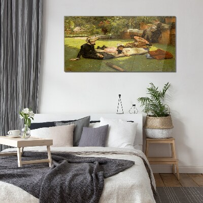 Tableau verre imprimé Un après-midi d'été dans le jardin