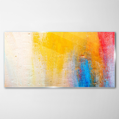 Tableau sur verre Abstraction colorée sur fond blanc