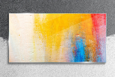 Tableau sur verre Abstraction colorée sur fond blanc