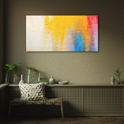Tableau sur verre Abstraction colorée sur fond blanc