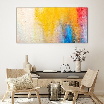Tableau sur verre Abstraction colorée sur fond blanc