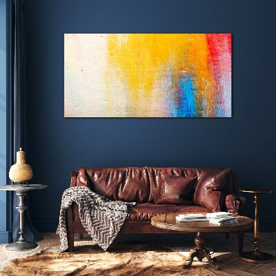 Tableau sur verre Abstraction colorée sur fond blanc
