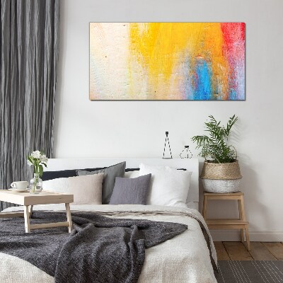 Tableau sur verre Abstraction colorée sur fond blanc