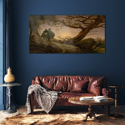 Tableau photo sur verre Coucher de soleil sur le paysage