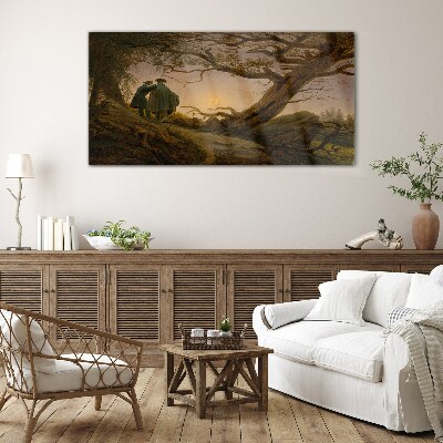 Tableau photo sur verre Coucher de soleil sur le paysage