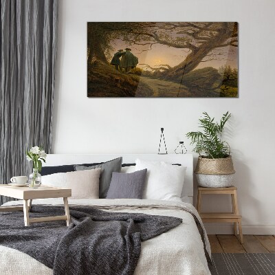 Tableau photo sur verre Coucher de soleil sur le paysage