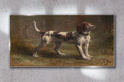 Tableau en verre Portrait d'un chien dans la nature