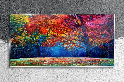 Tableau verre imprimé Paysage d'automne coloré