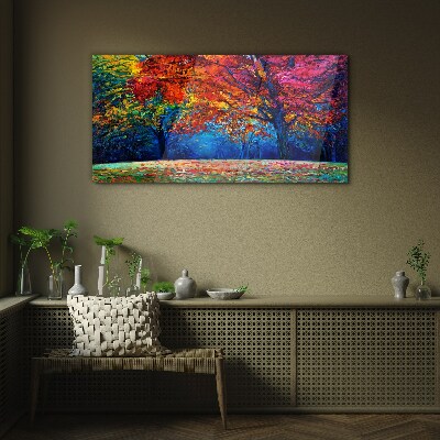 Tableau verre imprimé Paysage d'automne coloré
