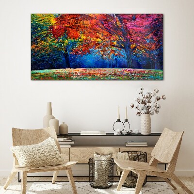 Tableau verre imprimé Paysage d'automne coloré