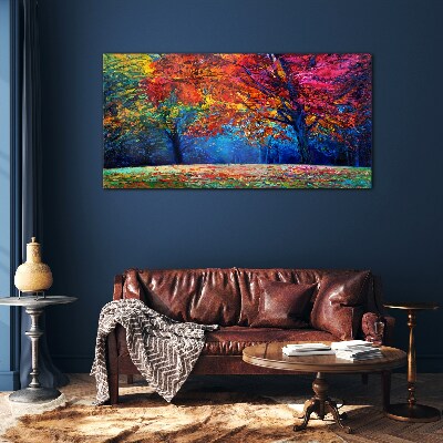 Tableau verre imprimé Paysage d'automne coloré