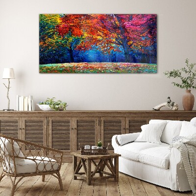 Tableau verre imprimé Paysage d'automne coloré
