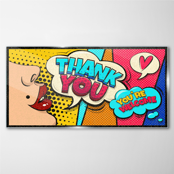 Tableau verre imprimé Pop Art Expression de gratitude