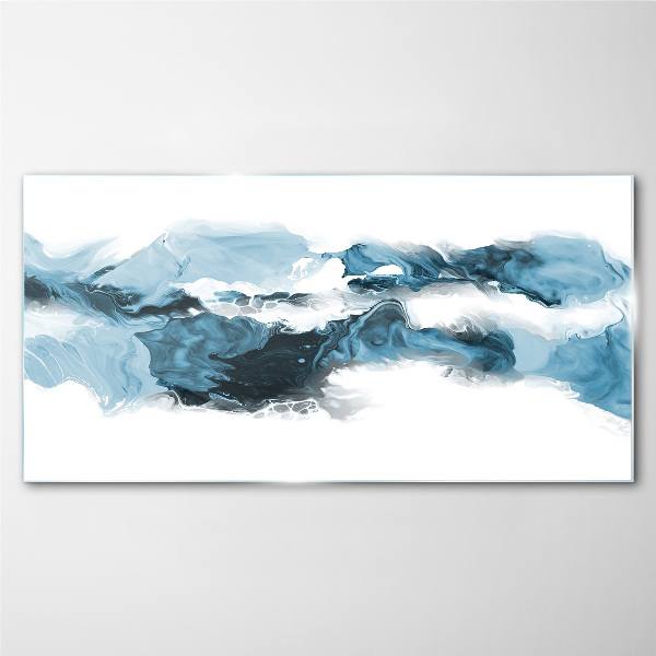 Tableau sur verre Vagues de l'océan dans des tons de bleu