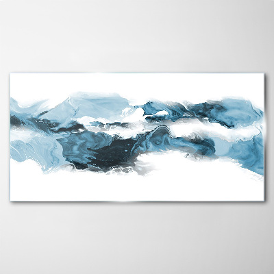 Tableau sur verre Vagues de l'océan dans des tons de bleu