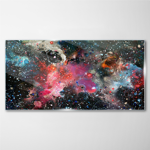 Tableau imprimé sur verre Une explosion cosmique de couleurs