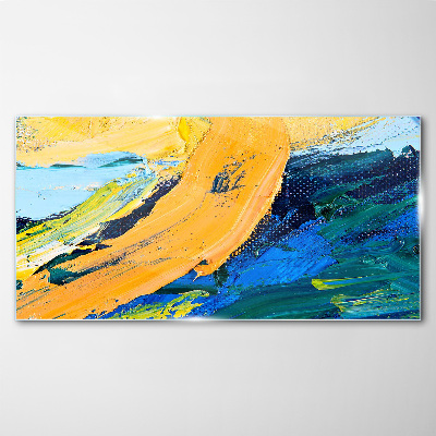 Tableau verre imprimé Une vague de couleurs en mouvement