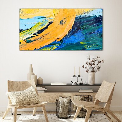 Tableau verre imprimé Une vague de couleurs en mouvement