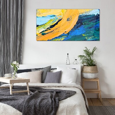 Tableau verre imprimé Une vague de couleurs en mouvement