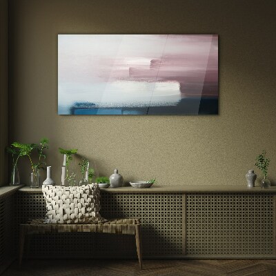 Tableau sur verre Paysage abstrait aux tons pastel