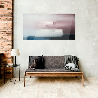 Tableau sur verre Paysage abstrait aux tons pastel