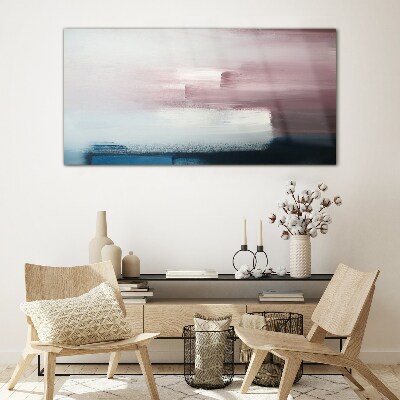 Tableau sur verre Paysage abstrait aux tons pastel