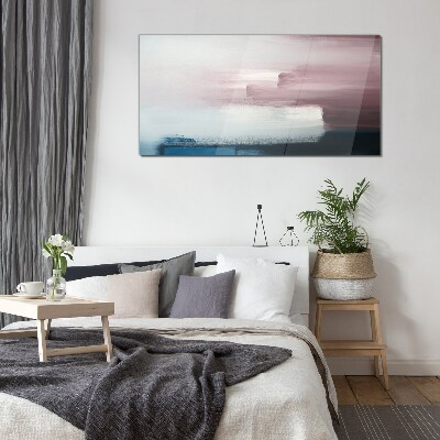 Tableau sur verre Paysage abstrait aux tons pastel