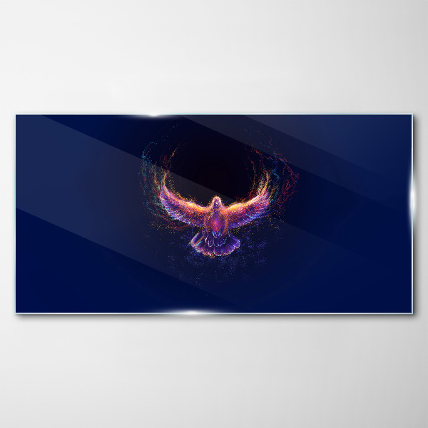 Tableau en verre Oiseau en feu