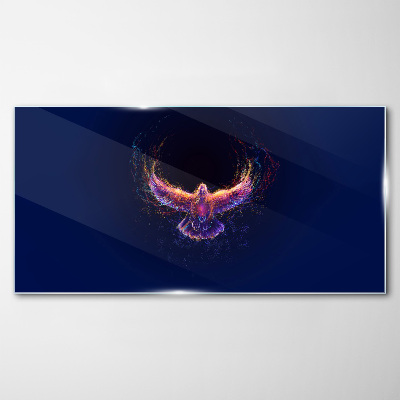 Tableau en verre Oiseau en feu