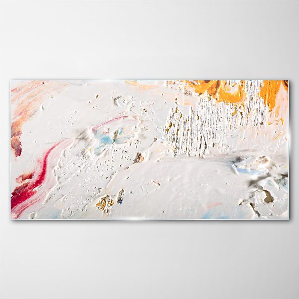 Tableau en verre Composition abstraite de couleurs et de textures