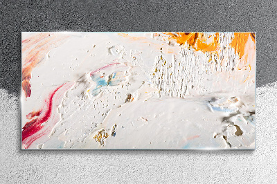 Tableau en verre Composition abstraite de couleurs et de textures