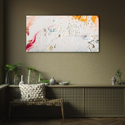 Tableau en verre Composition abstraite de couleurs et de textures