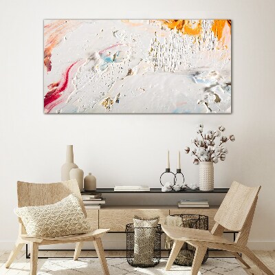 Tableau en verre Composition abstraite de couleurs et de textures