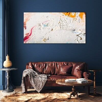 Tableau en verre Composition abstraite de couleurs et de textures