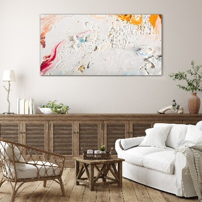 Tableau en verre Composition abstraite de couleurs et de textures