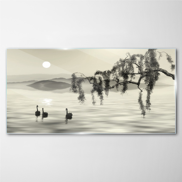Tableau en verre Silence au bord de l'eau