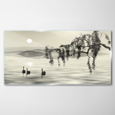 Tableau en verre Silence au bord de l'eau