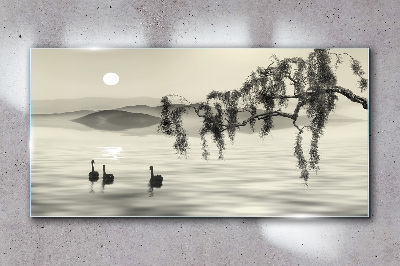 Tableau en verre Silence au bord de l'eau